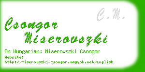 csongor miserovszki business card